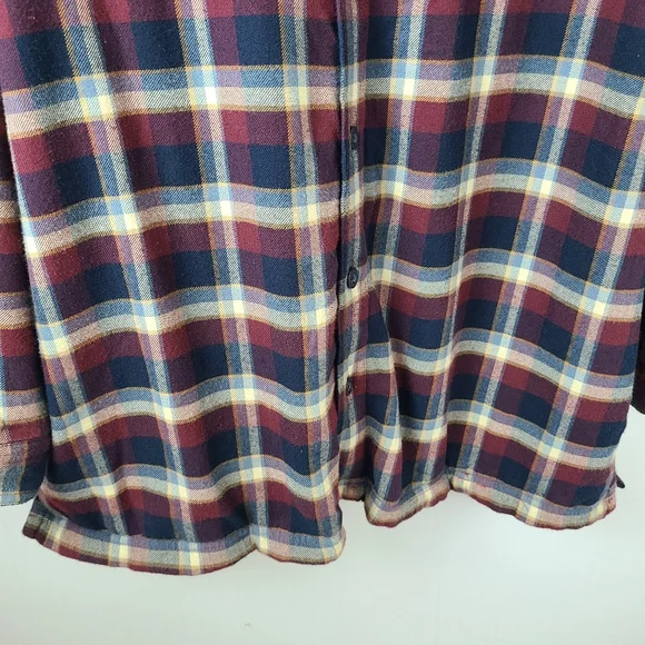 L.L. Bean Blue Plaid Heavyweight Fleece Lined Chore Shirt Jacket Shacket - Picture 8 of 12